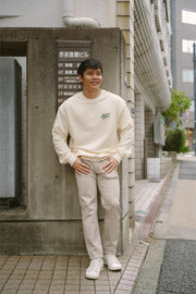 CLASSIC LOGO JUMPER IN CREAM