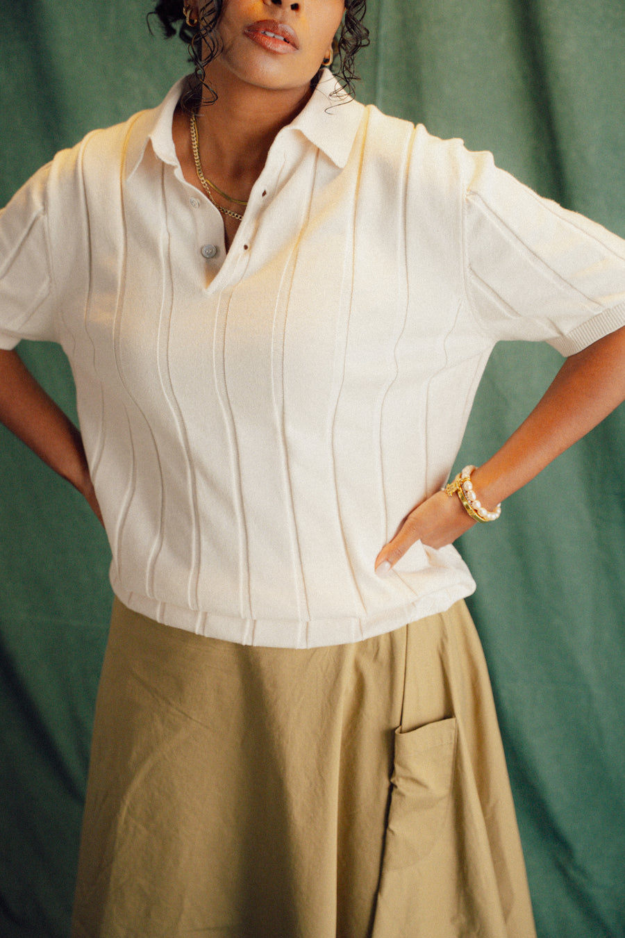 THE RIVERIA POLO IN IVORY WHITE