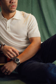 MERCER KNIT SHIRT IN IVORY WHITE