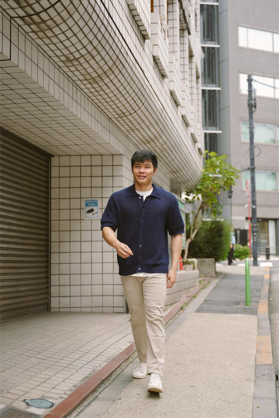 CLASSIC FISHERMAN KNIT SHIRT IN NAVY