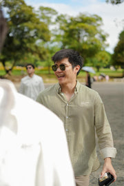 CLASSIC SHIRT IN GREEN STRIPES