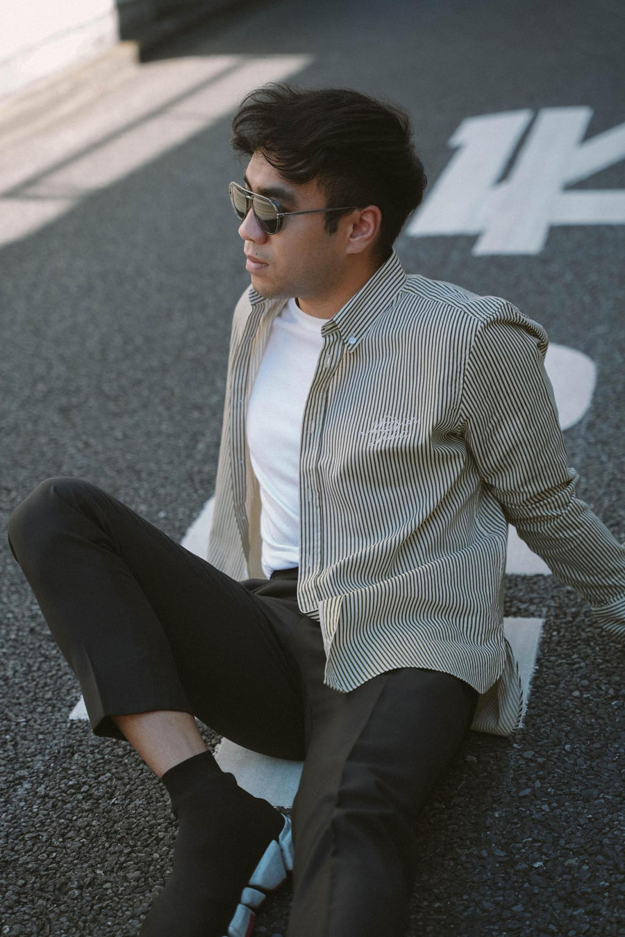 CLASSIC SHIRT IN GREEN STRIPES