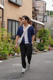 CLASSIC FISHERMAN KNIT SHIRT IN NAVY